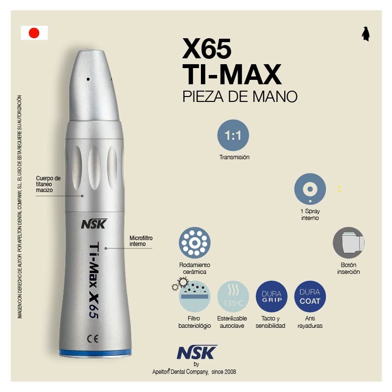 PIEZA MANO X65 TI-MAX NSK