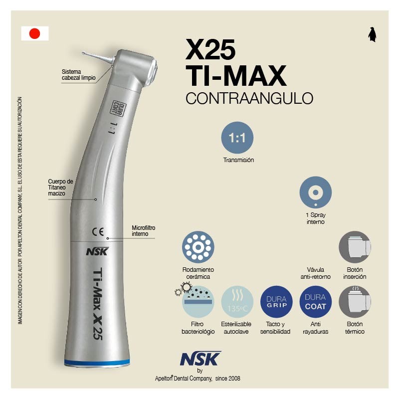 CONTRAÁNGULO X25 TI-MAX NSK