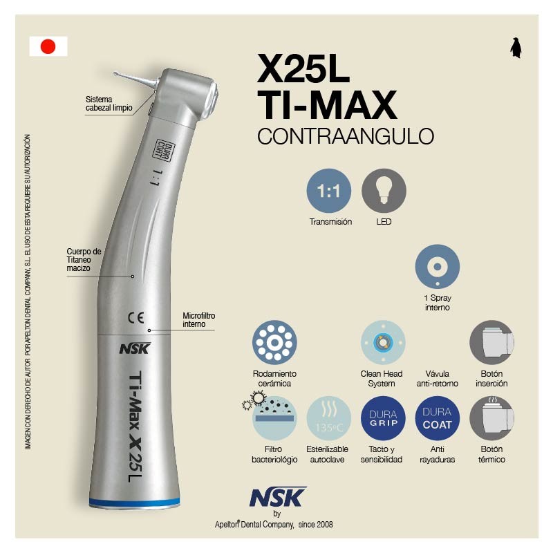 CONTRAÁNGULO X25L TI-MAX NSK