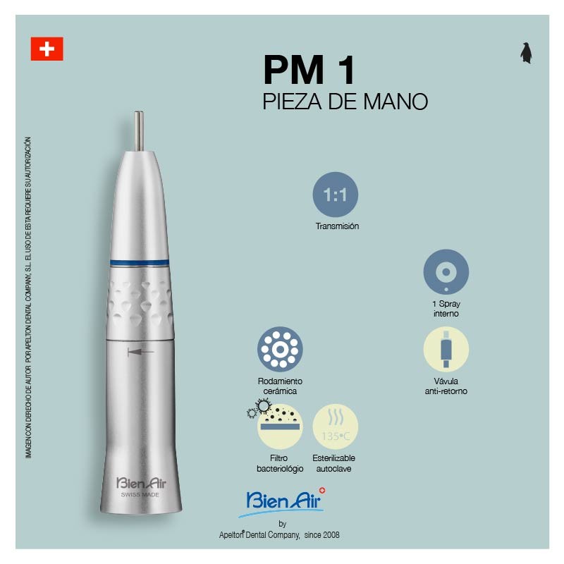 Pieza de Mano PM 1:1 Bien Air 1600383-001