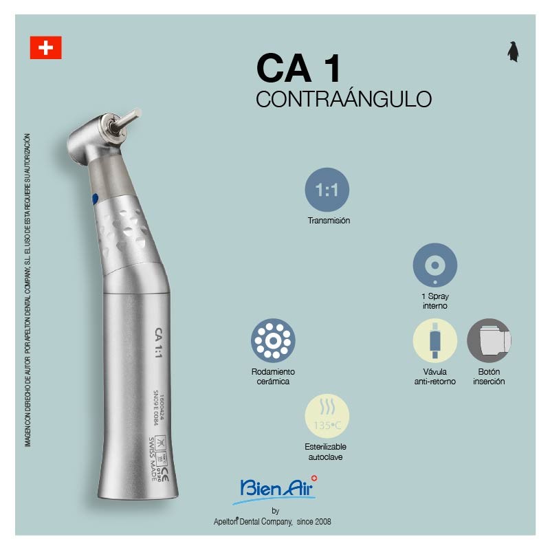 Contraángulo azul 1:1 Bien Air