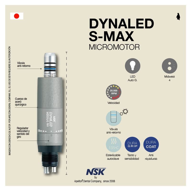 NSK DynaLED M205LG M4 MICROMOTOR