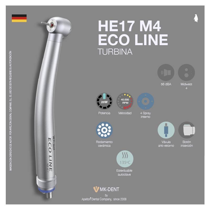 TURBINA ECO LINE HE17 M4 MK-DENT