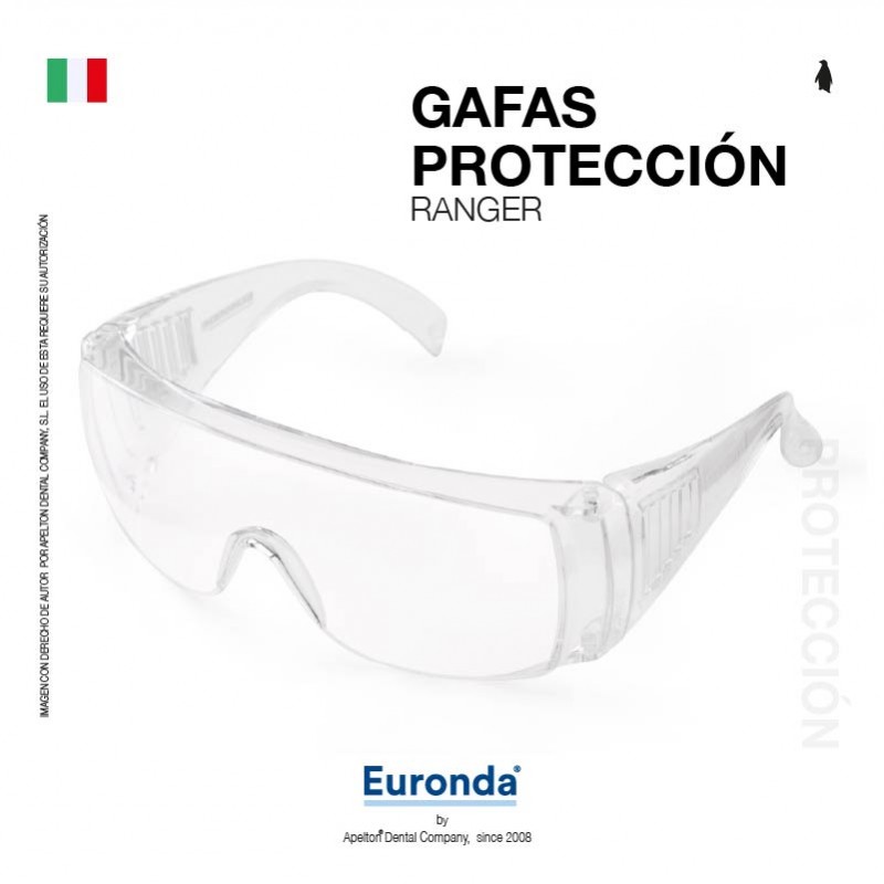 TRANSPARENT PROTECTIVE GLASSES MONOART LIGHT EURONDA