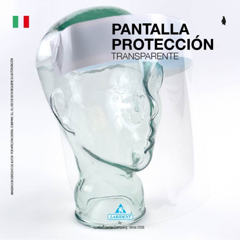 PROTECTIVE VISOR WITH SPONHE AND ELSTIC LARIDENT